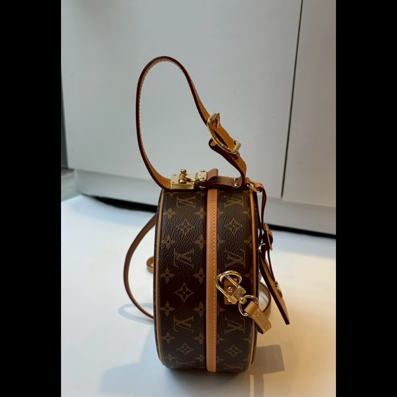 LV 老花金釦圓餅包 小帽盒包 M 43514-10