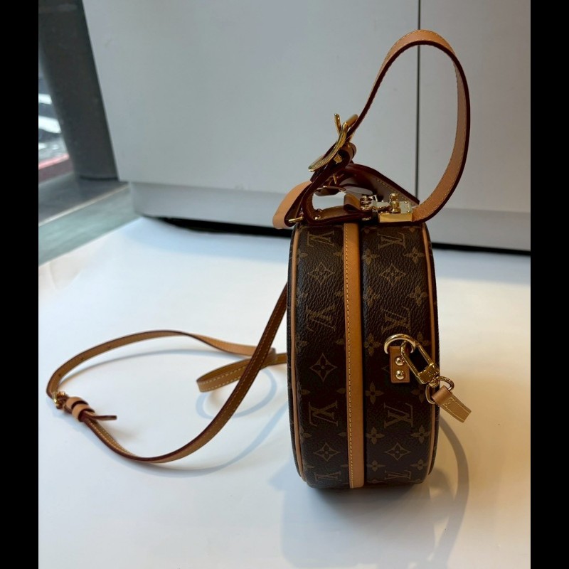 LV 老花金釦圓餅包 小帽盒包 M 43514-11