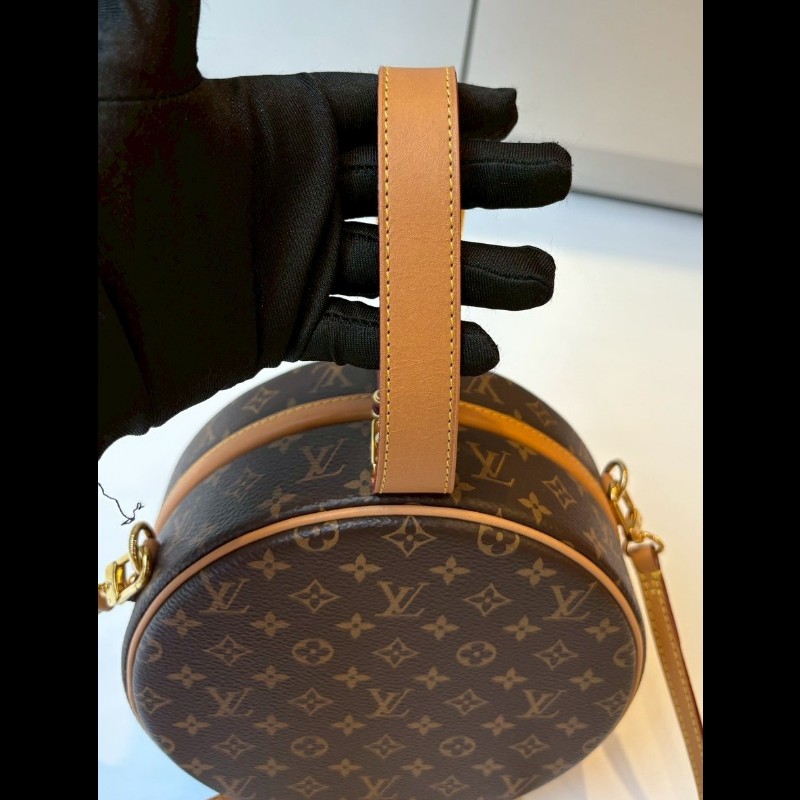 LV 老花金釦圓餅包 小帽盒包 M 43514-13