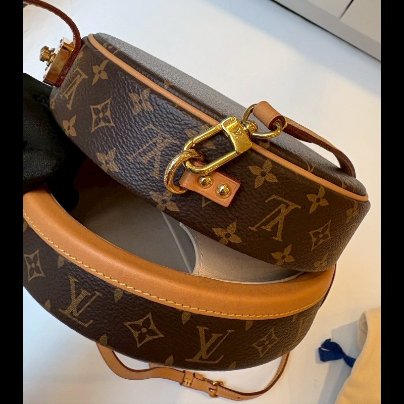 LV 老花金釦圓餅包 小帽盒包 M 43514-17