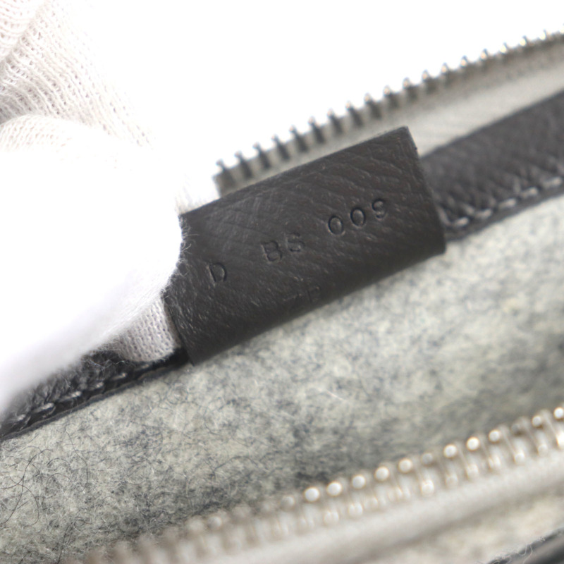 愛馬仕 TOO DOO 29 毛氈和愛普生皮革扁平手拿包/手包，銀色五金配件，灰色，D 字印記，含防塵袋，法國製造-7