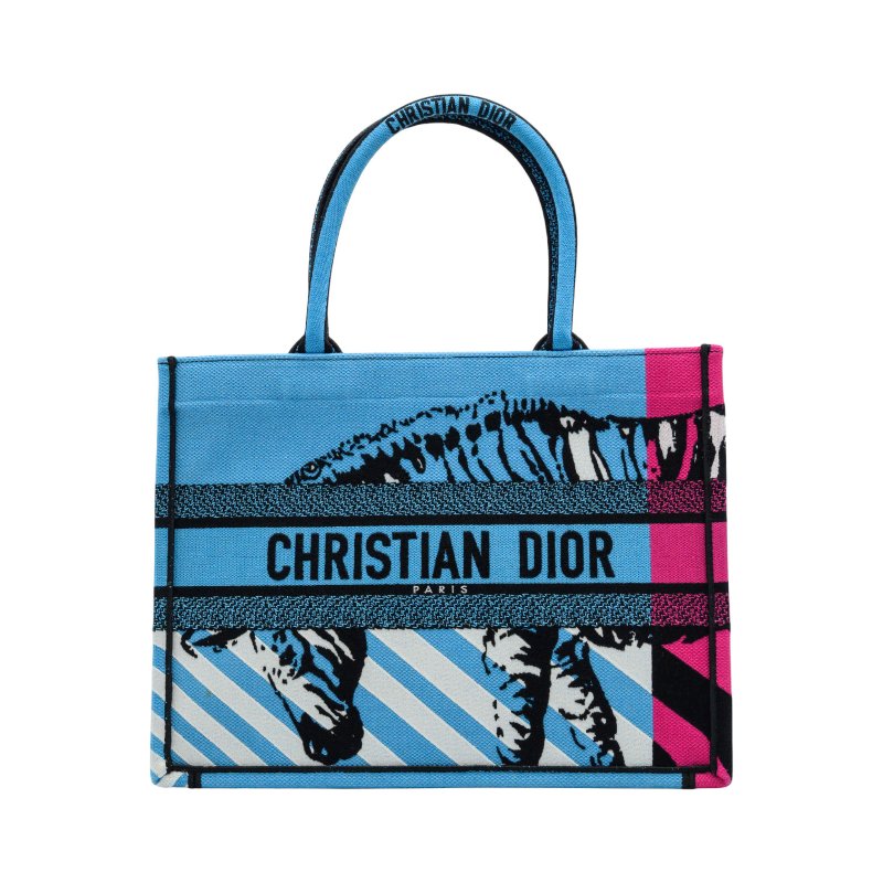 DIOR迪奥斑馬D Jungle Pop Book Tote中號托特包-0