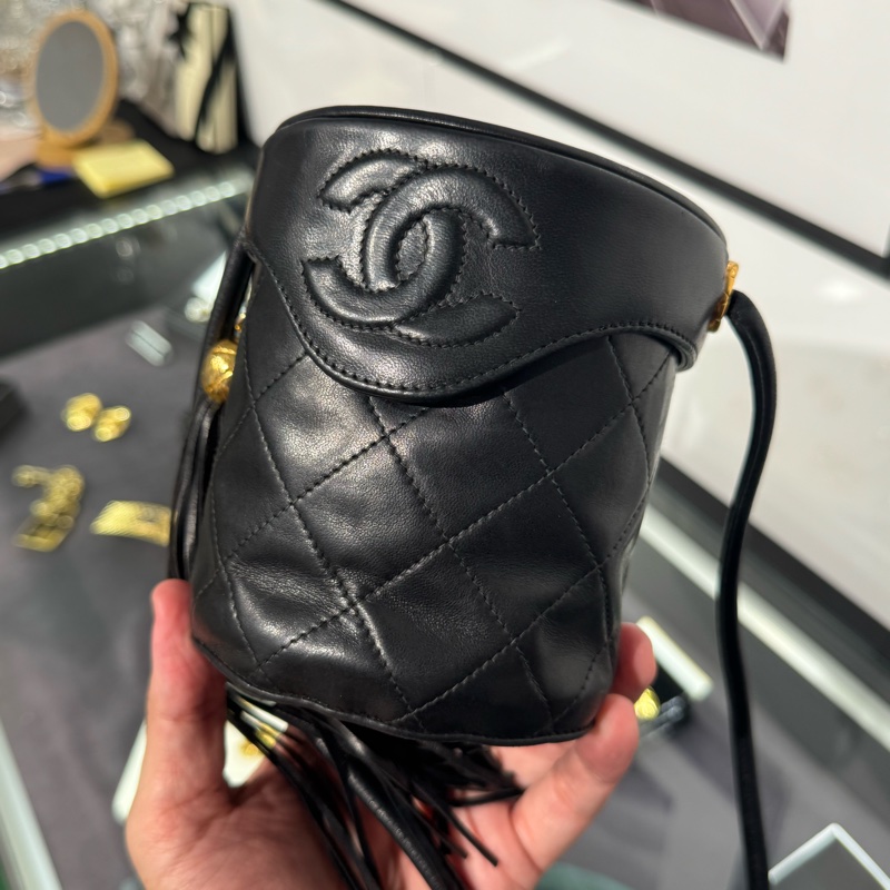 上架中🔑 Chanel vintage流蘇圓筒迷你化妝包-3