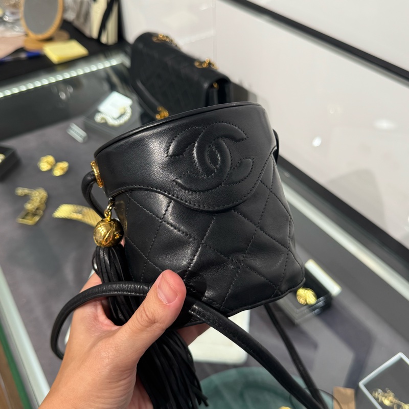 上架中🔑 Chanel vintage流蘇圓筒迷你化妝包-5