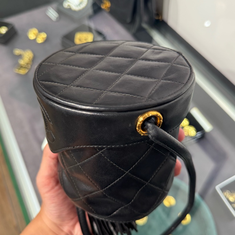 上架中🔑 Chanel vintage流蘇圓筒迷你化妝包-7