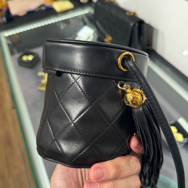 上架中🔑 Chanel vintage流蘇圓筒迷你化妝包-9