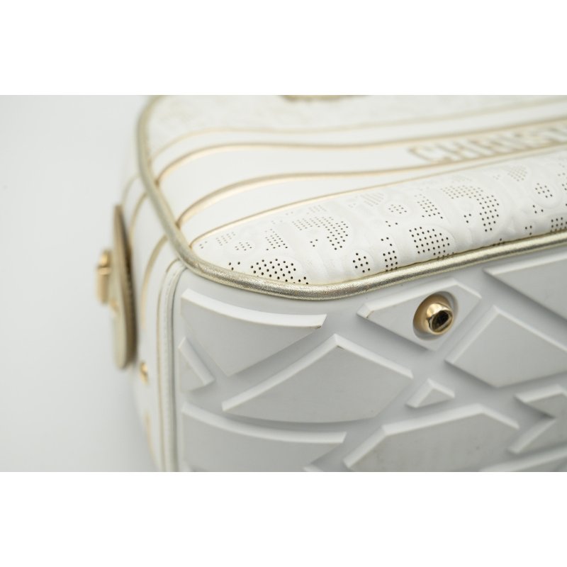 DIOR迪奥VIBE白色皮革保齡球包-7