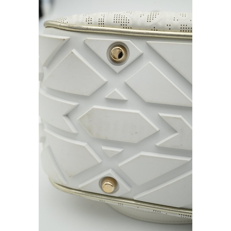 DIOR迪奥VIBE白色皮革保齡球包-8