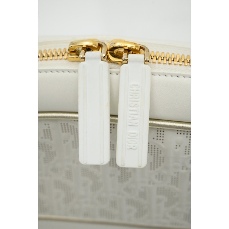 DIOR迪奥VIBE白色皮革保齡球包-16