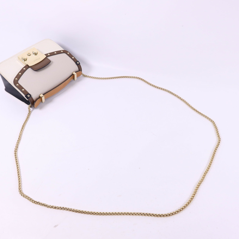 Furla 牛皮皮革Metropolis Mini Crossbody金扣手挽肩背兩用袋-4