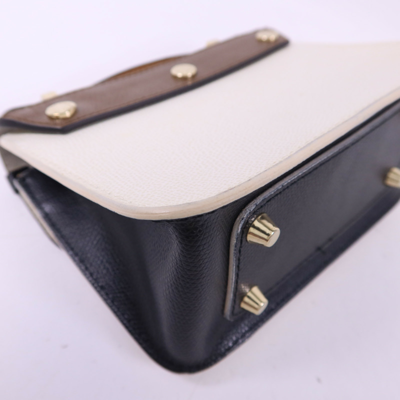 Furla 牛皮皮革Metropolis Mini Crossbody金扣手挽肩背兩用袋-15