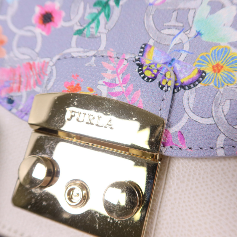 Furla 牛皮皮革Metropolis Mini Crossbody金扣手挽肩背兩用袋-21