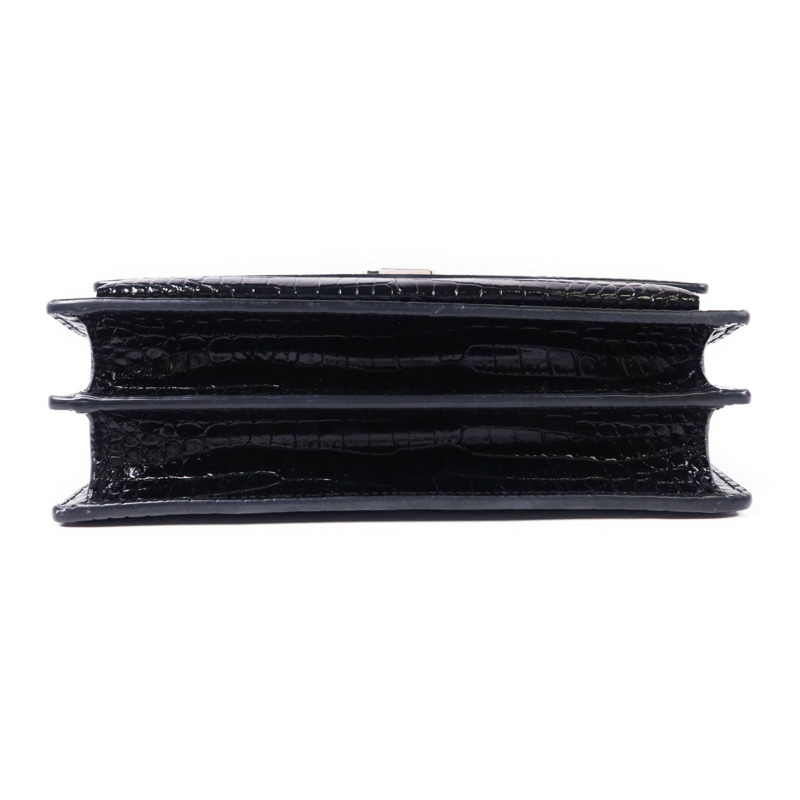 SAINT LAURENT 牛皮皮革Sunset Medium銀扣鏈帶肩背袋-3