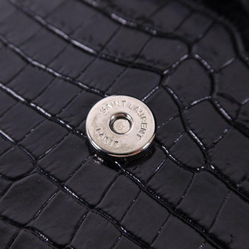 SAINT LAURENT 牛皮皮革Sunset Medium銀扣鏈帶肩背袋-9