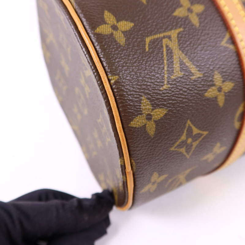 LOUIS VUITTON Monogram Papillon GM金扣手挽袋-13