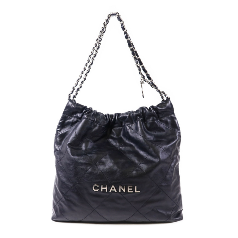 CHANEL 牛皮皮革Chanel 22 Small金扣鏈帶肩背袋-0