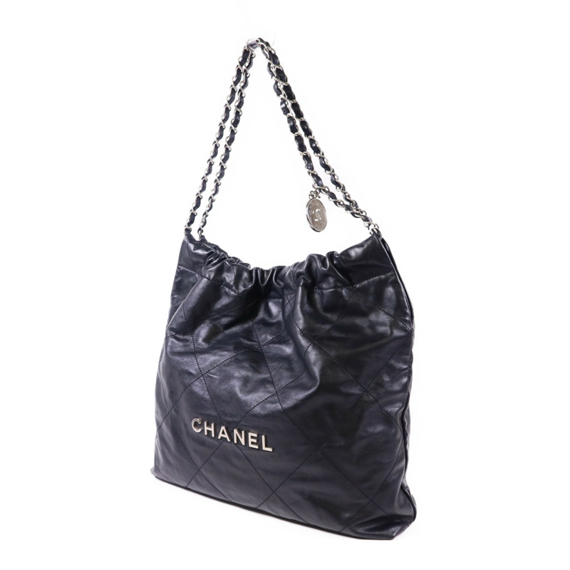 CHANEL 牛皮皮革Chanel 22 Small金扣鏈帶肩背袋-3