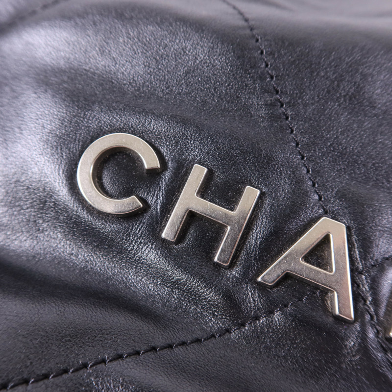 CHANEL 牛皮皮革Chanel 22 Small金扣鏈帶肩背袋-12