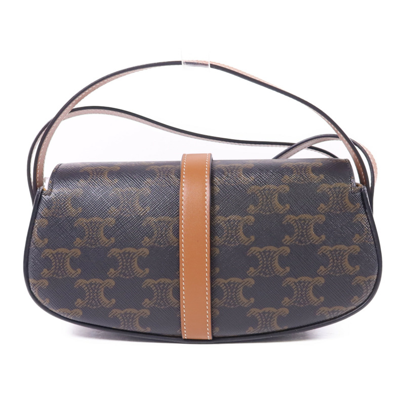 CELINE 塗層帆布Clutch On Strap Bag金扣手挽肩背兩用袋-1