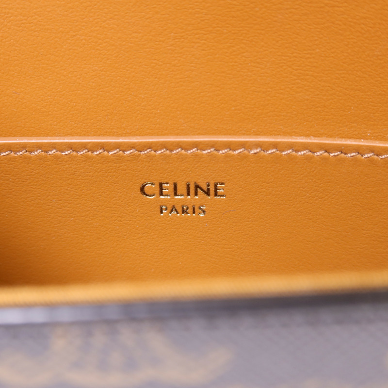 CELINE 塗層帆布Clutch On Strap Bag金扣手挽肩背兩用袋-6