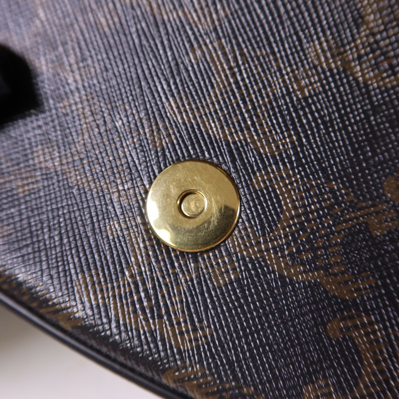 CELINE 塗層帆布Clutch On Strap Bag金扣手挽肩背兩用袋-10