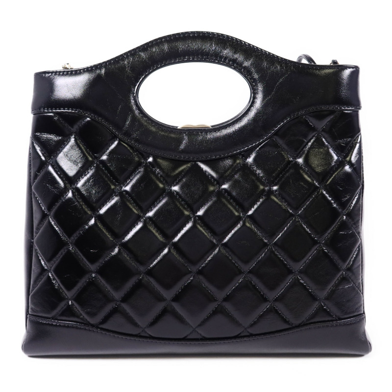 CHANEL 牛皮皮革Mini 31金扣手挽肩背兩用袋-2