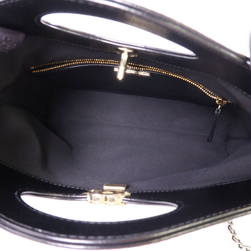 CHANEL 牛皮皮革Mini 31金扣手挽肩背兩用袋-5