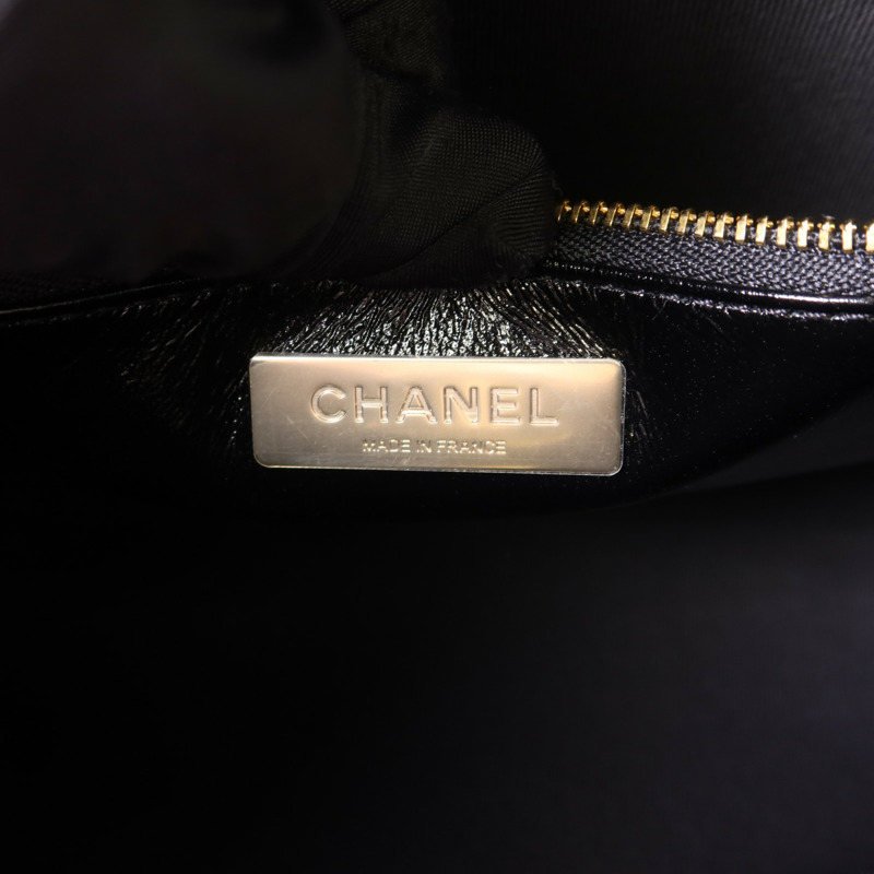 CHANEL 牛皮皮革Mini 31金扣手挽肩背兩用袋-6