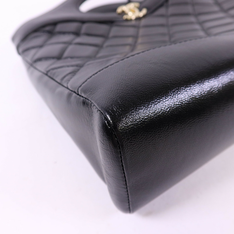 CHANEL 牛皮皮革Mini 31金扣手挽肩背兩用袋-10