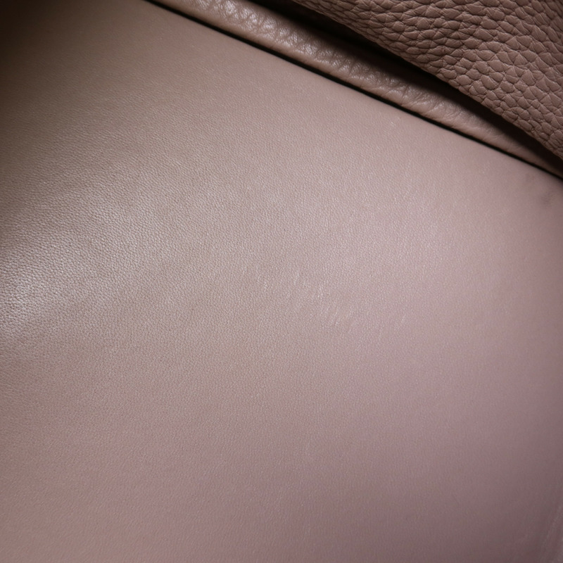 HERMES Clemence皮革Lindy 34銀扣手挽肩背兩用袋Gris Tourterelle-14