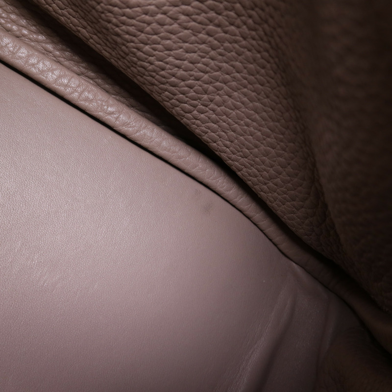 HERMES Clemence皮革Lindy 34銀扣手挽肩背兩用袋Gris Tourterelle-15