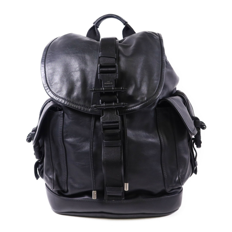 GIVENCHY 牛皮皮革Obsedia Backpack銀扣背包-0