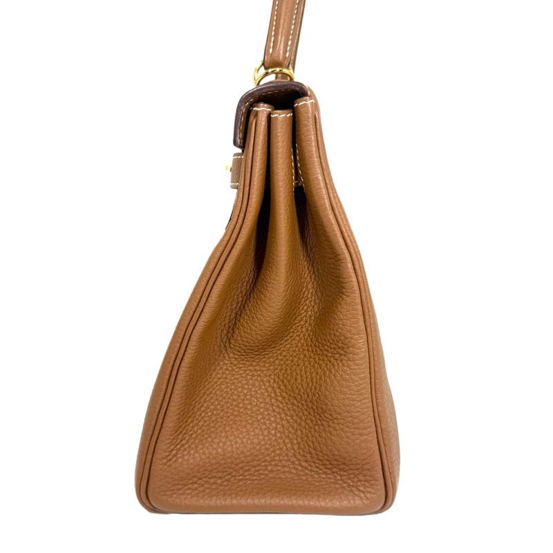 ［4539］Hermès 愛馬仕 Kelly 28 金棕色 手提包 TOGO皮 金扣-2