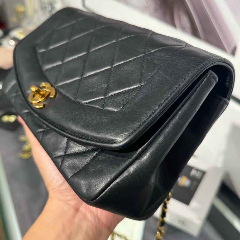 上架中🔑Chanel vintage coco Diana黛妃口蓋鏈包22cm-4