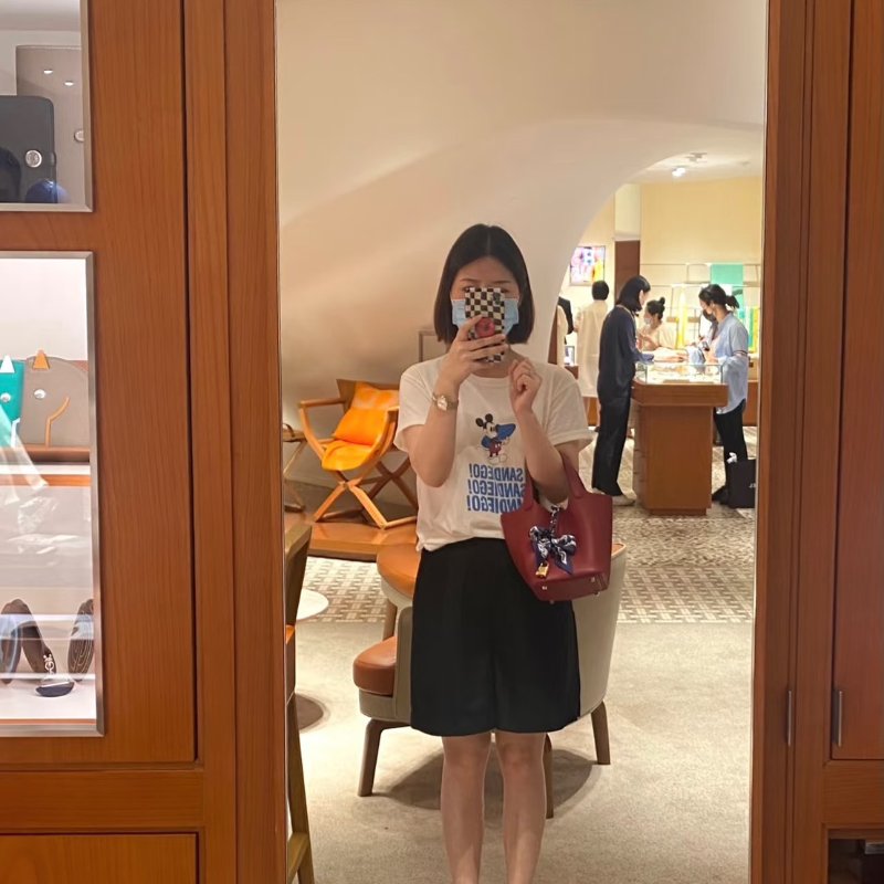 HERMES Picotin 18 - 石榴紅銀 T-7