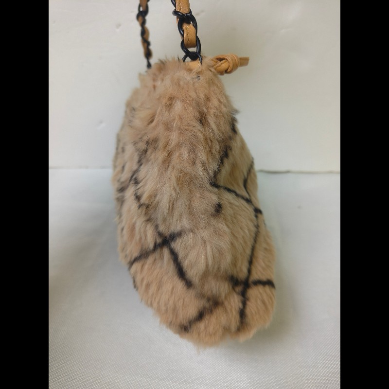 ㊣✨CHANEL✨（贈背帶）香奈兒 老香 小香 奶茶色 毛毛 異材質 稀有 毛毛包 手提包 腋下包 肩背包/二手包/二手精品🌳二手樹屋🌳-4