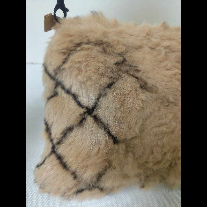 ㊣✨CHANEL✨（贈背帶）香奈兒 老香 小香 奶茶色 毛毛 異材質 稀有 毛毛包 手提包 腋下包 肩背包/二手包/二手精品🌳二手樹屋🌳-12