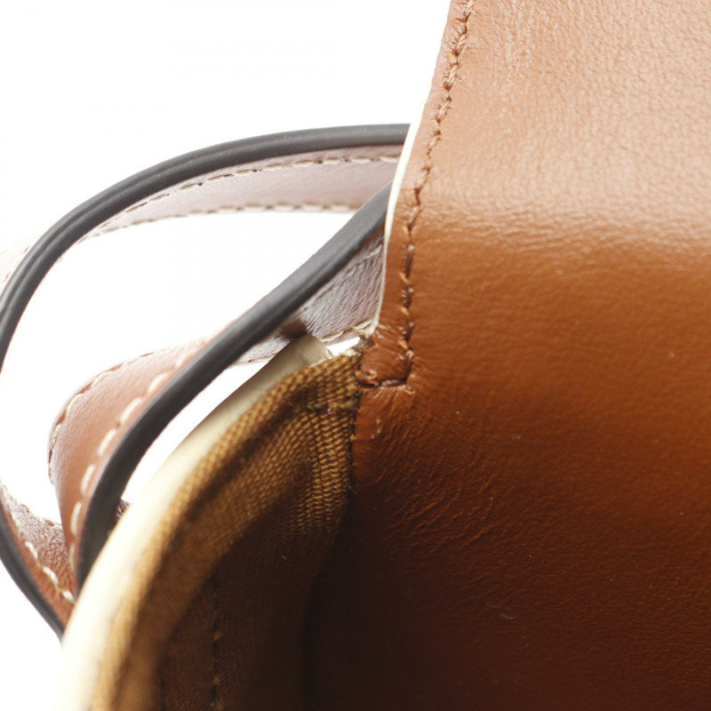 CELINE Tabou Triomphe 兩用手拿包/肩包，帆布皮革材質，米棕色，二手-4