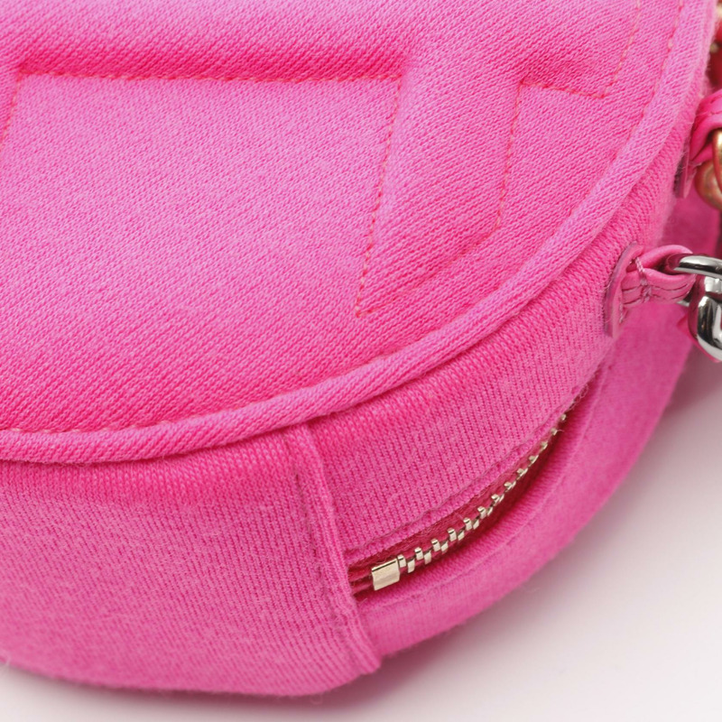 香奈兒 COCO 標誌圓形迷你鏈條肩包，粉紅色，二手，斜背包，女士款-5