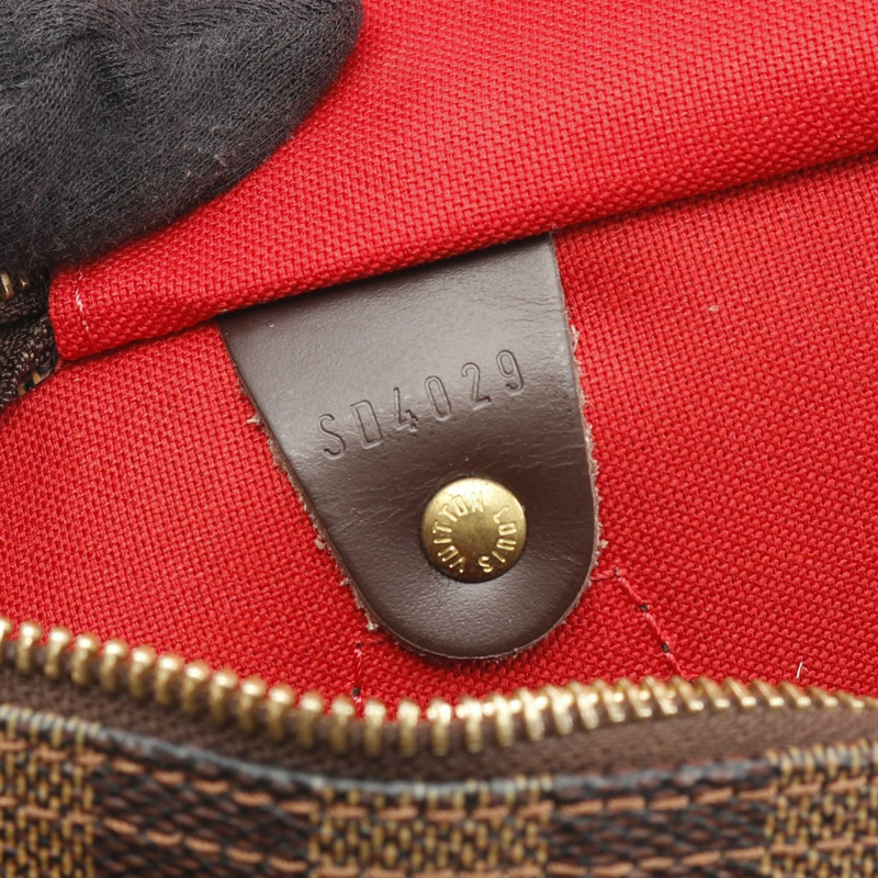 路易威登 Speedy 30 手提包 N41531 Damier Ebene 帆布棕色 二手 女士 LV-4