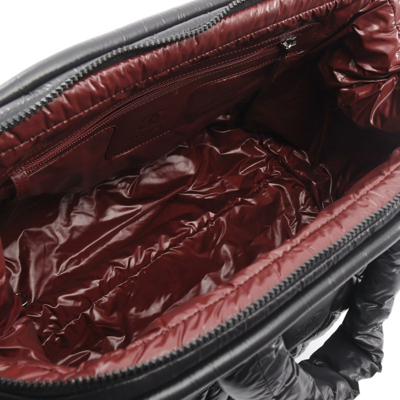 香奈兒 Coco 繭型手提包 尼龍黑色 二手 女士 SHW CC-2