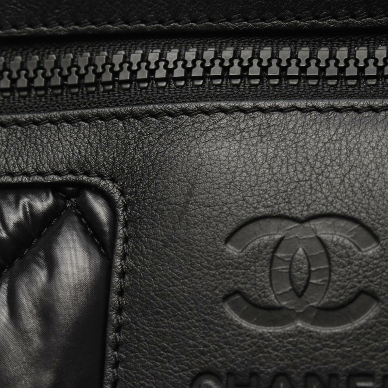 香奈兒 Coco 繭型手提包 尼龍黑色 二手 女士 SHW CC-8