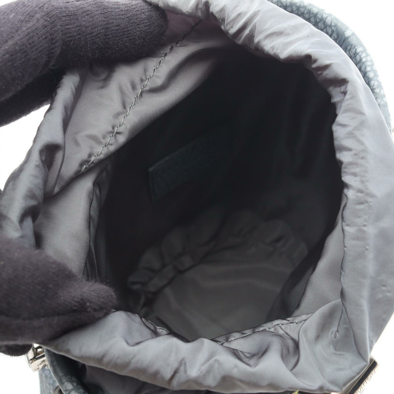 路易威登 Chalk Pouch 單肩包 M81572 Taurillon 皮革 灰色 二手 男士-2