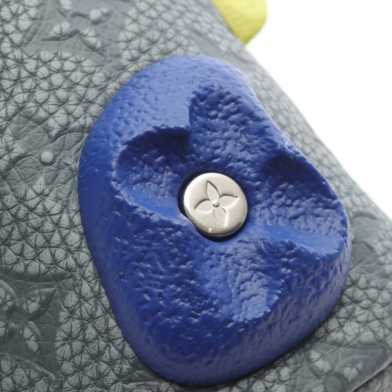 路易威登 Chalk Pouch 單肩包 M81572 Taurillon 皮革 灰色 二手 男士-5