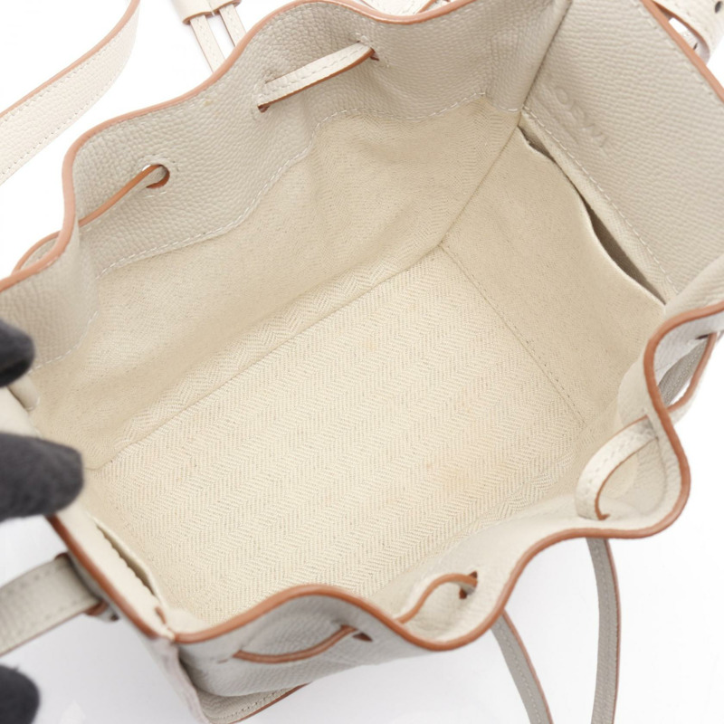 LOEWE Hammock迷你單肩斜背手提包,米色皮革,二手女款-2