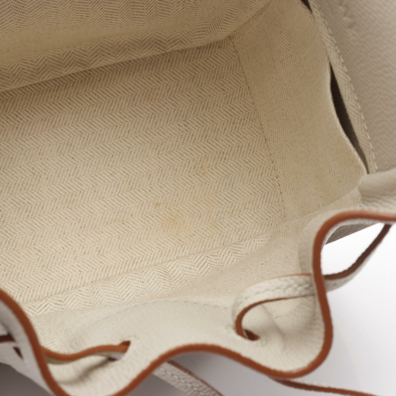 LOEWE Hammock迷你單肩斜背手提包,米色皮革,二手女款-4