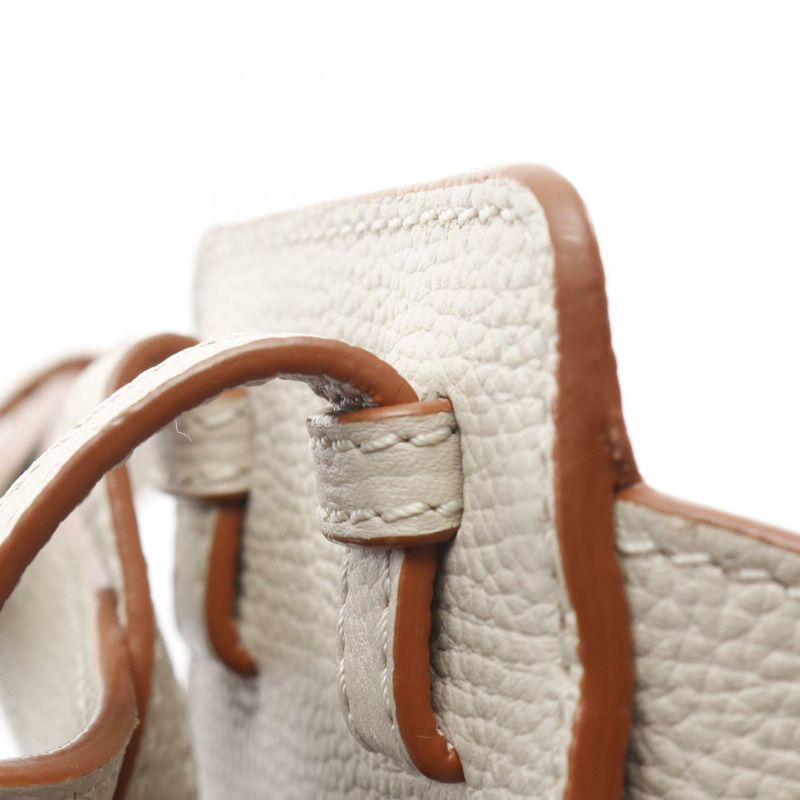 LOEWE Hammock迷你單肩斜背手提包,米色皮革,二手女款-6