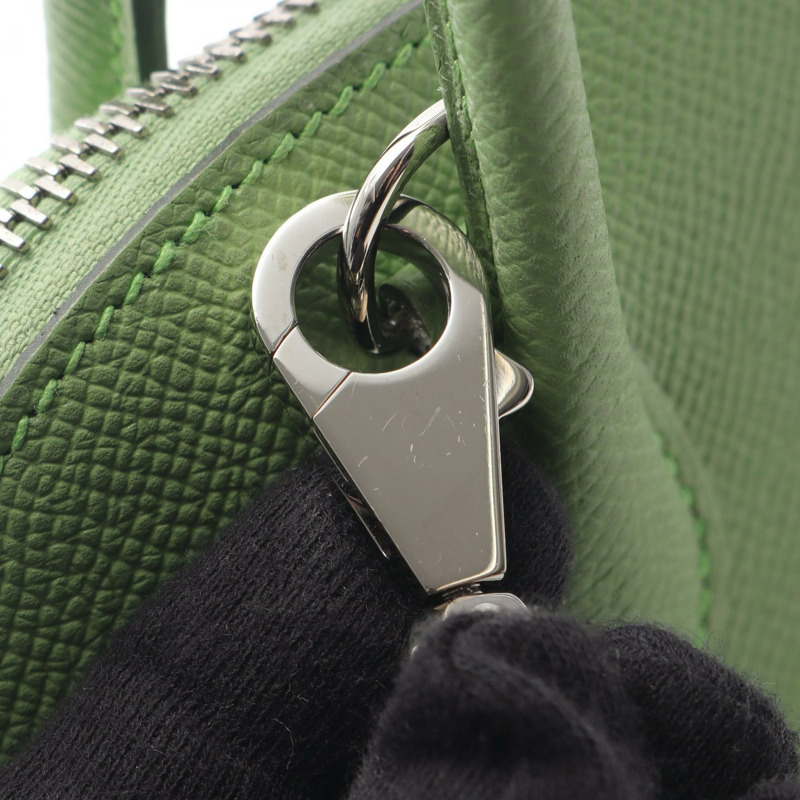 愛馬仕 Bolide27 肩背包，Epsom 皮革，綠 Vert criquet，二手 SHW Y-5