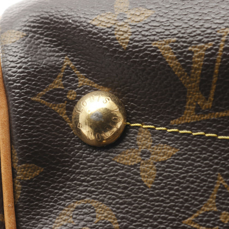 路易威登 Tivoli PM 手提包 M40143 Monogram 帆布皮革棕色二手女士-11