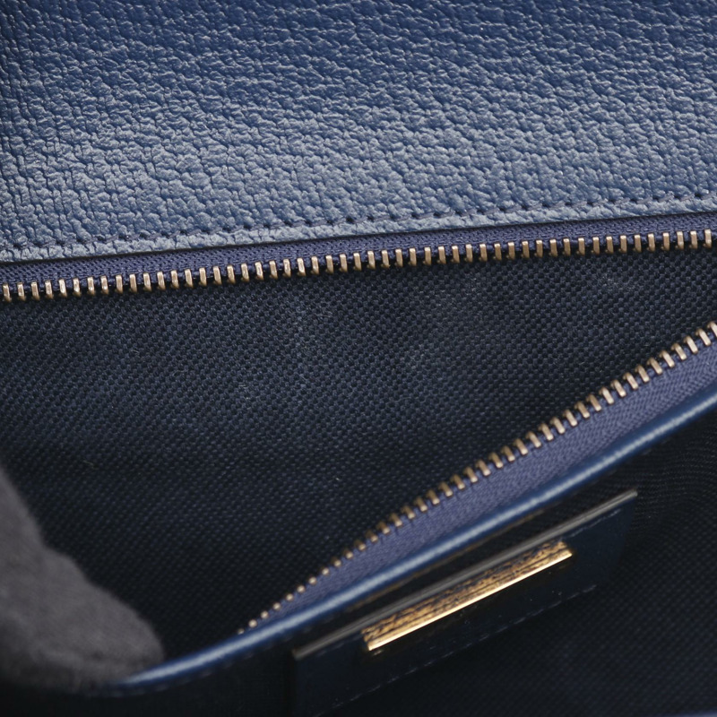 GUCCI Bamboo 1947 GG logo 兩用肩包 678489 帆布 橘色 海軍藍 二手-4